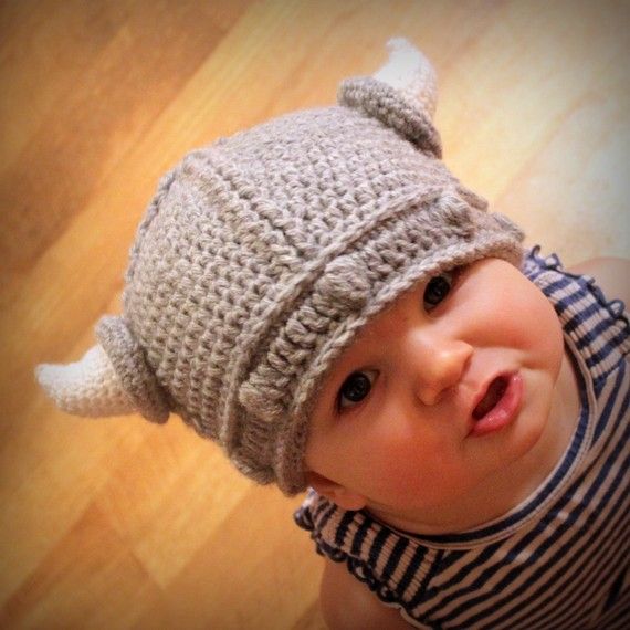 Crochet Viking hat