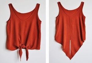 Cut Up an Old T-Shirt Into a Tie-Front Tank.