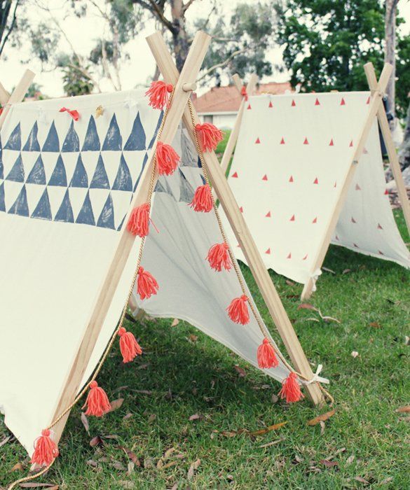 DIY A-frame Mini Tents: we're making these for the kids while we paint their