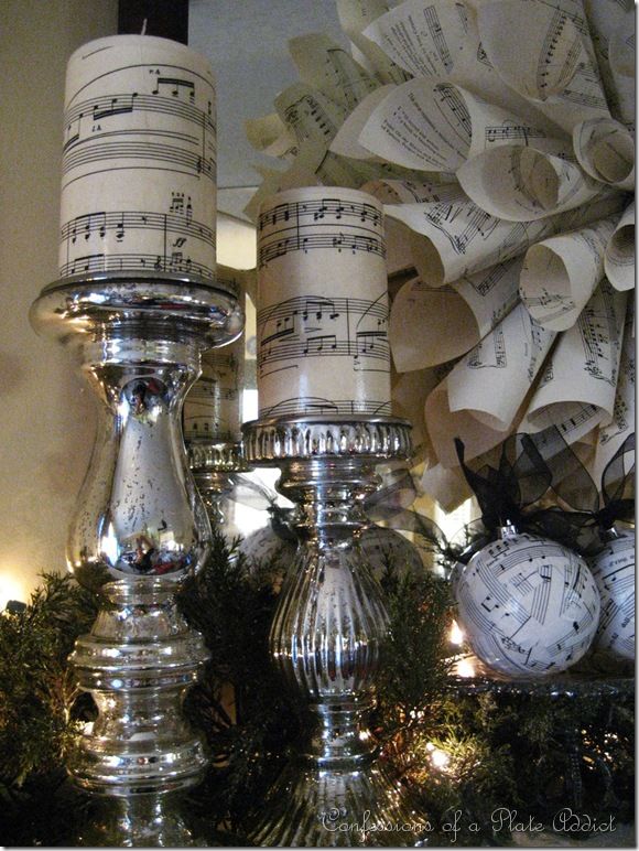 DIY Decoupaged candles #christmas #crafs
