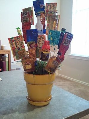 DIY "Man Bouquet." What a great idea for your husband, fiance, boyfrie