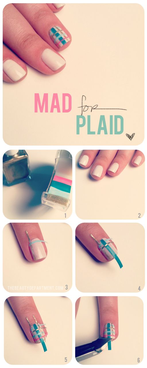 DIY Plaid Nail {how-to}
