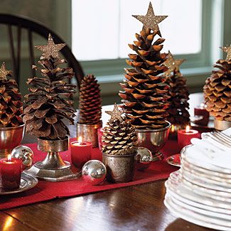 DIY pinecone christmas decor