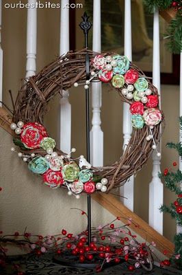 Definetly want to make something like this for a spring themed wreathe! LOVE IT,