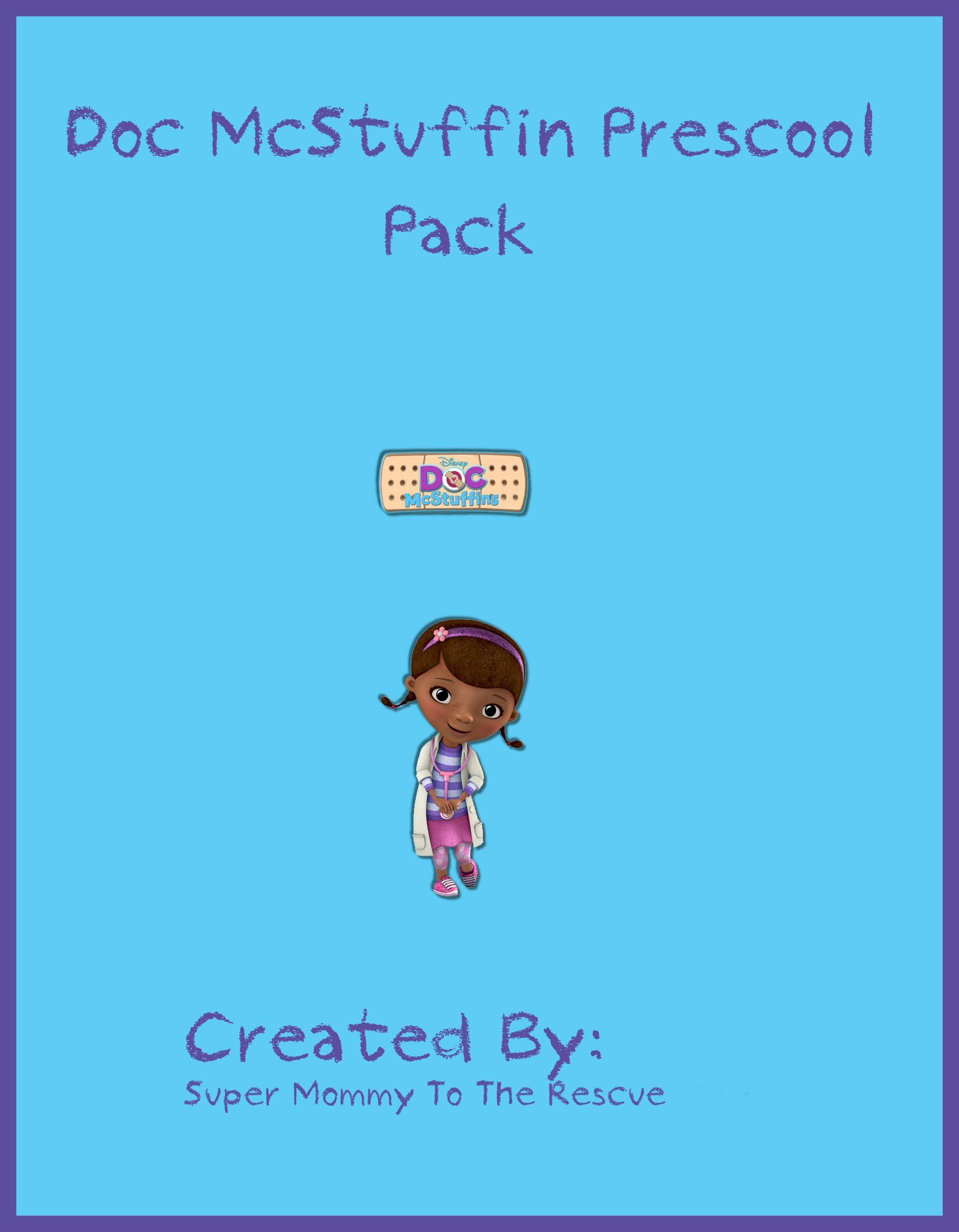 Doc McStuffin Preschool Pack!!!!!!!