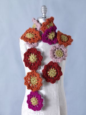 FREE flower scarf pattern