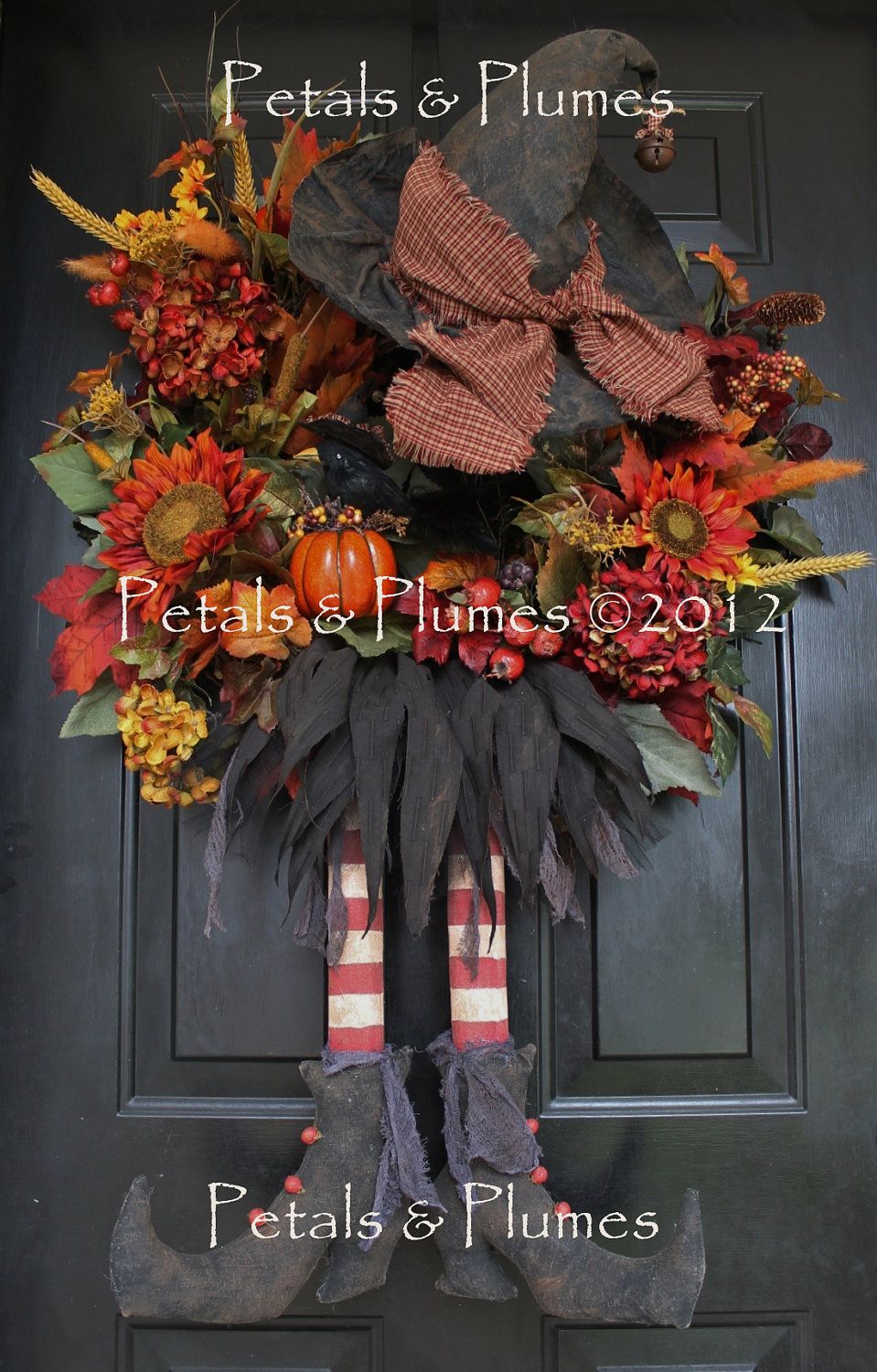 Fall Wreath-Autumn Wreath-Halloween Wreath
