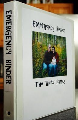 Family emergency binder (store passports, birth and marriage certificates, SS ca
