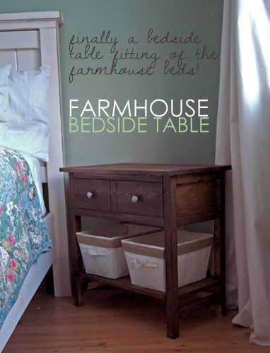Farmhouse bedside table