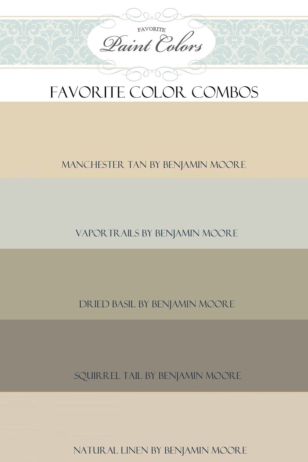 Favorite Paint Colors: Questions + Manchester Tan Color Combination