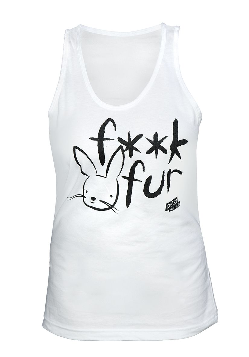 F**k Fur Tank, $16.00 #PETA #peta2 #rabbit #bunny