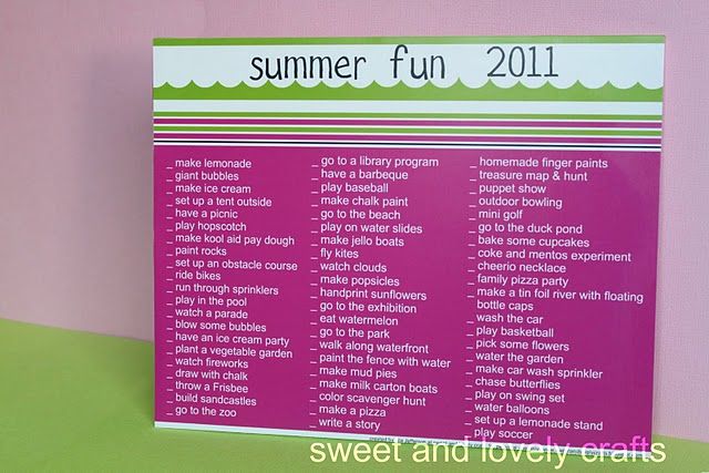 Fun things to do in summer