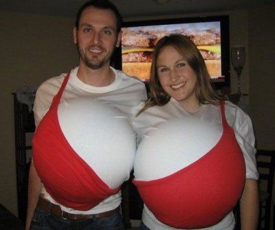 Funny Couple's Halloween costumes