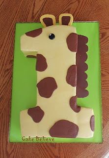 Giraffe 1st Birthday Cake ~ Adorable!