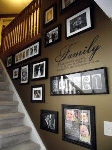 Great picture display for staircase