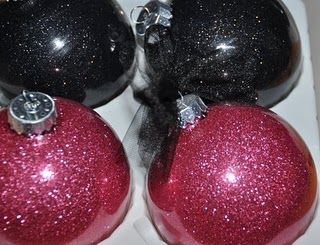 Handmade Glitter Ornaments – made with Mop & Glo and glitter.