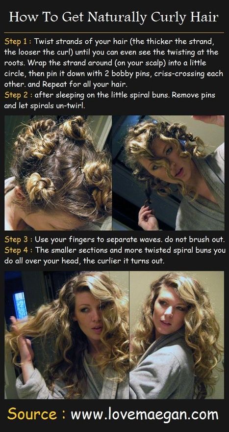 How To Get Naturally Curly Hair. Might havers try this one day.