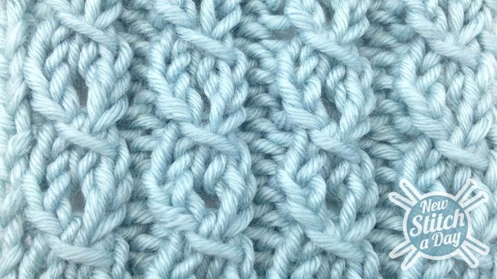 How to Knit the Eyelet Mock Cable Ribbing Stitch