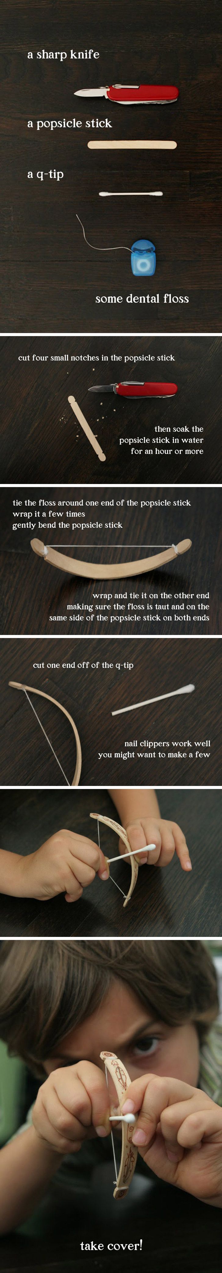 How to make a mini bow and arrows set.