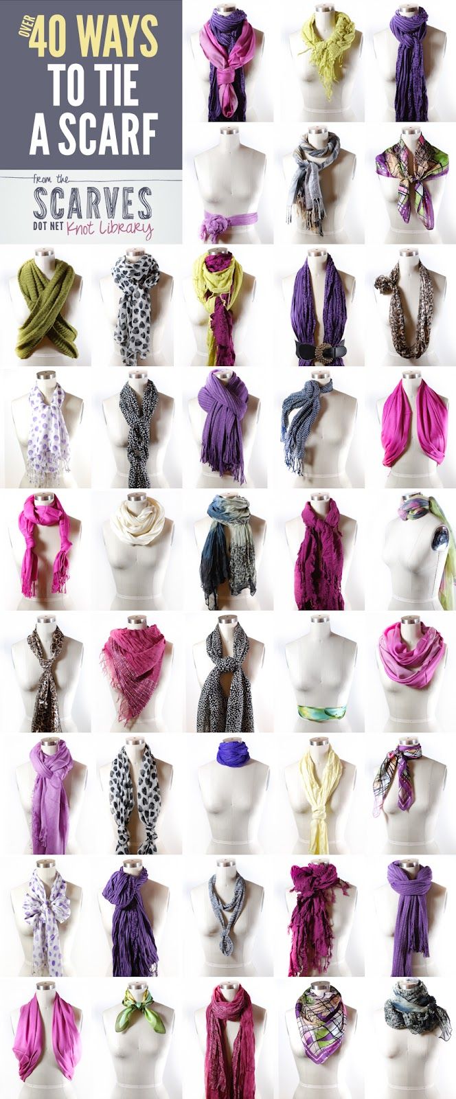 How to tie a scarf. I want this to be the year of scarf wearing.