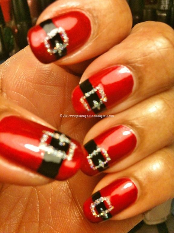 I'm so doing this to my nails at christmas!
