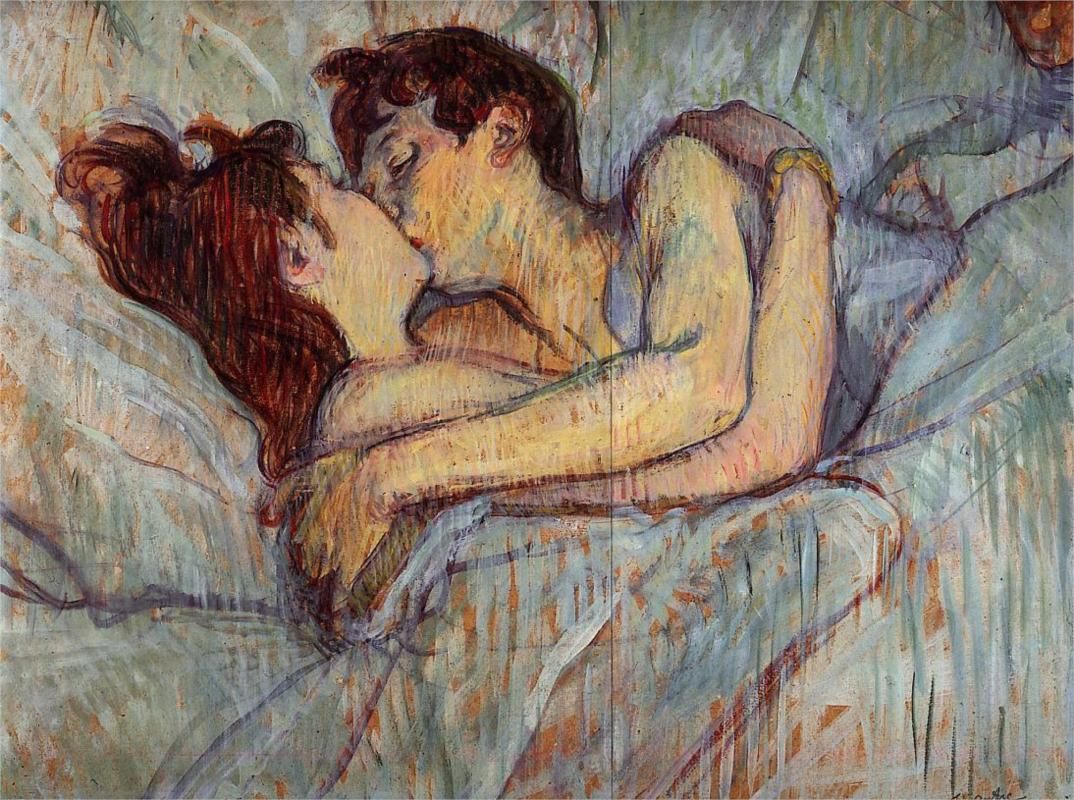 In Bed The Kiss (1892) – Henri de Toulouse-Lautrec