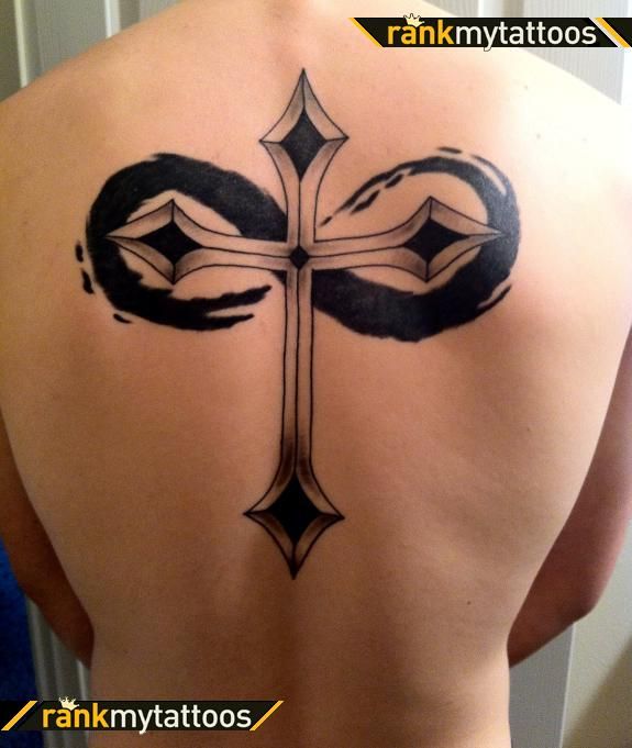 Infinity Cross Tattoo Design