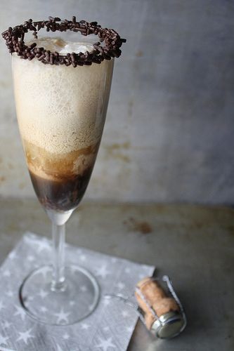 Kahlua Float (chocolate jimmies, espresso ice cream, kahlua and champagne)