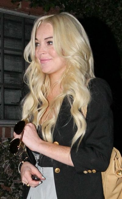 Lindsay Lohans fresh from the salon curls