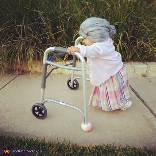 Little Old Lady Halloween Costume..dying