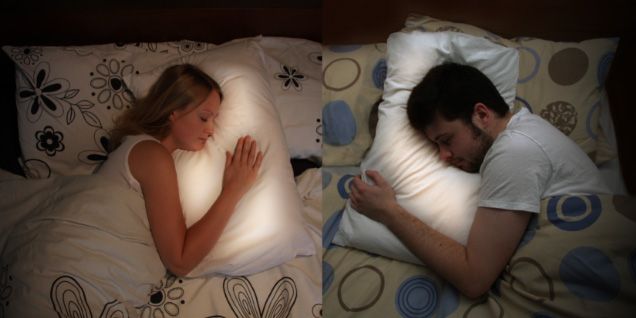 Long distance pillows. They light up when the other person is sleeping and lets