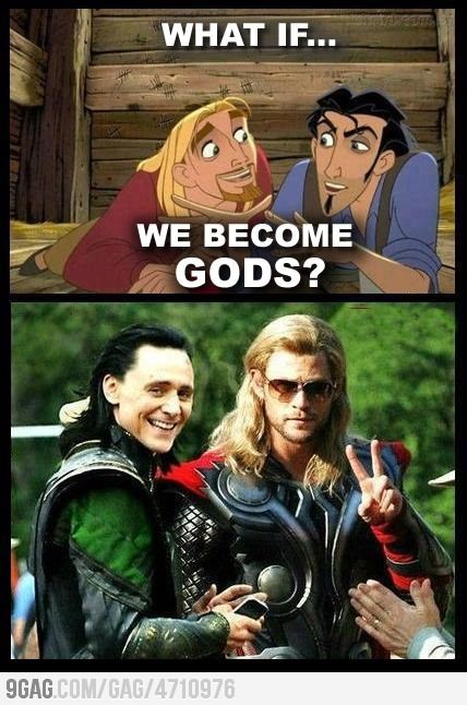 Love it.  I love it even more that Thor has his sunglasses and Loki has his cell