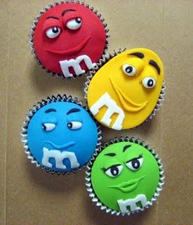 M&M; Cupcakes