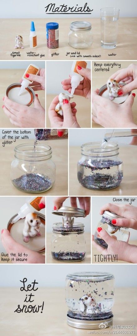 Make your own snow globes. :)