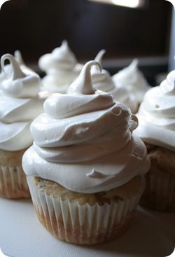 Marshmallow Frosting: 4 large egg whites, 1 Cup ordinary sugar (white or brown),