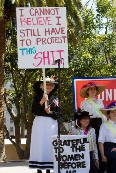 Meanwhile, at a womens equality demonstration, possibly the best protest sign ev