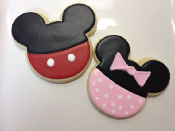 Mickey and Minnie Mouse Cookies