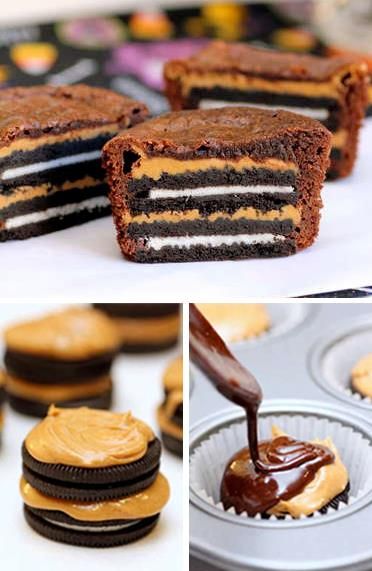 Mind blowing – peanut butter Oreo brownie