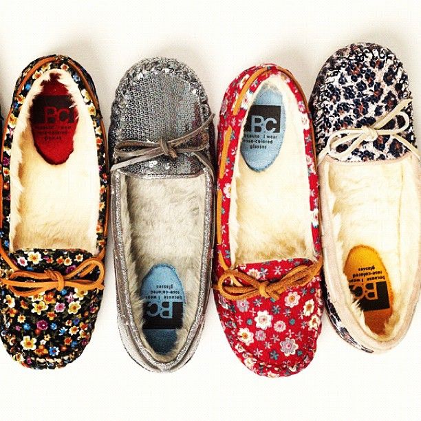 Moccasins. This company has them in so many different fabrics and they're al