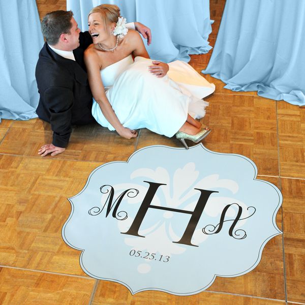 Modern Love Wedding Dance Floor Decals.  I love this idea I'm getting one fo