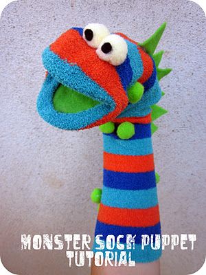 Monster sock puppets