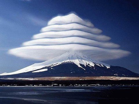 Mount Fuji lenticular clouds