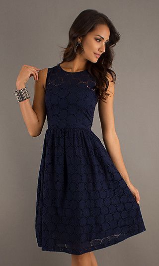 Navy lace dress. this is classy