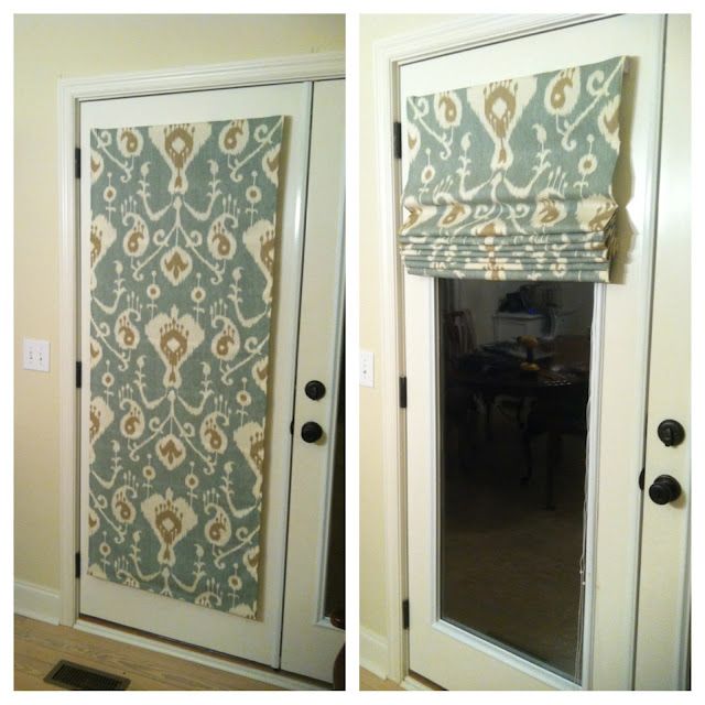 No Sew Roman Shades…back door privacy… NO SEW! Awesome!