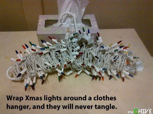 Organize Christmas lights