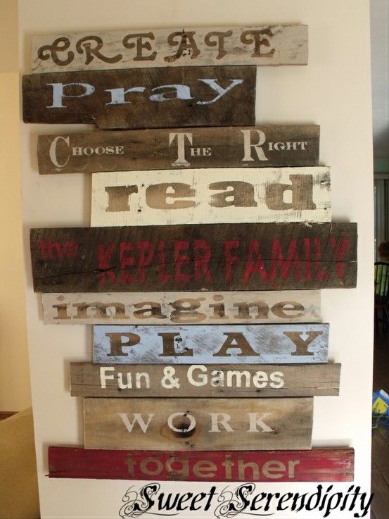 Pallet painted signs.