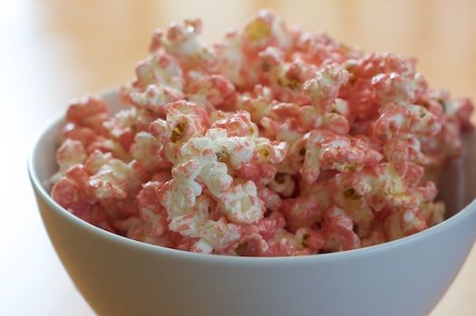 Pink popcorn for princess parties!