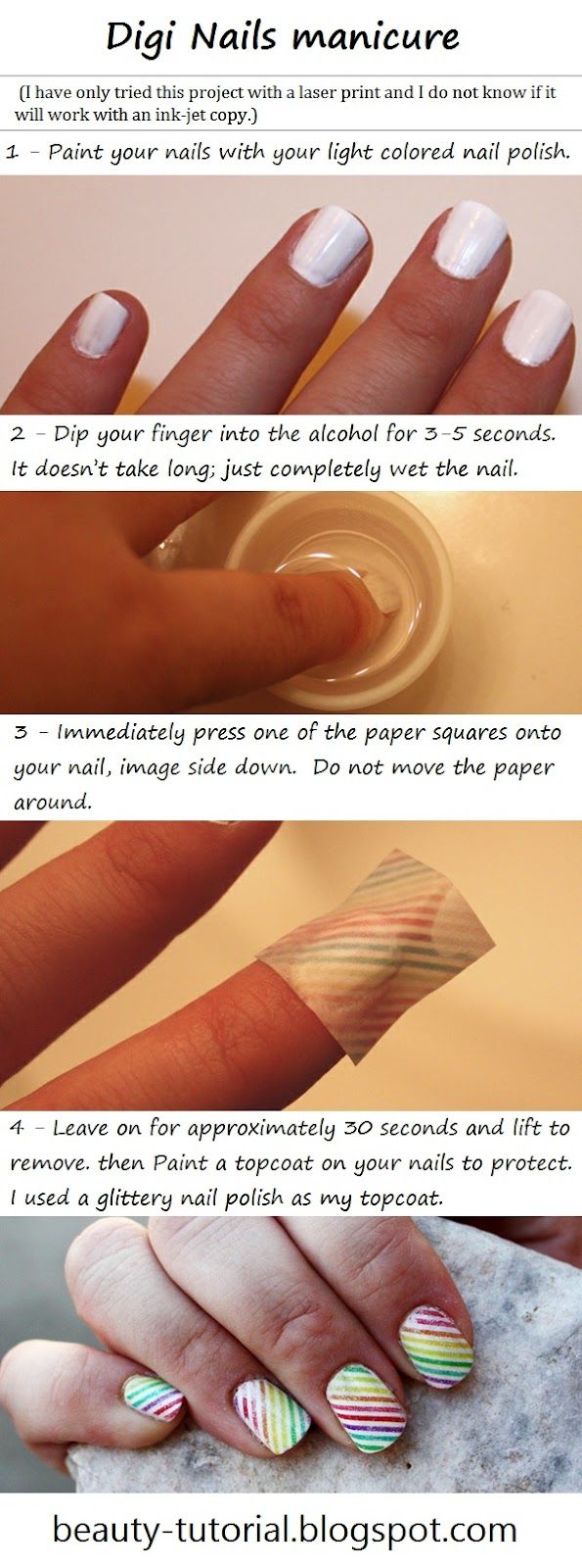 Pinteresting….use alcohol and scrapbook paper to create the nails you want!