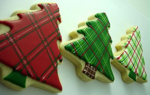 Plaid Christmas cookies!