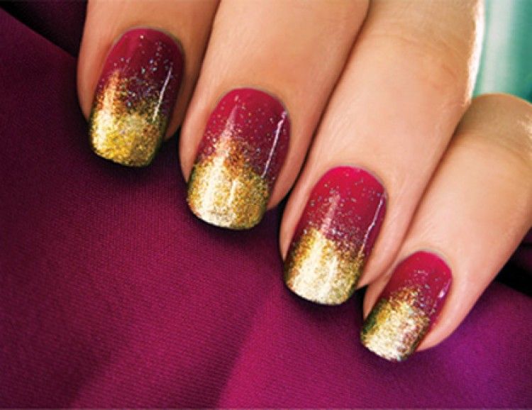 Plum with gold tips … pretty gradiation